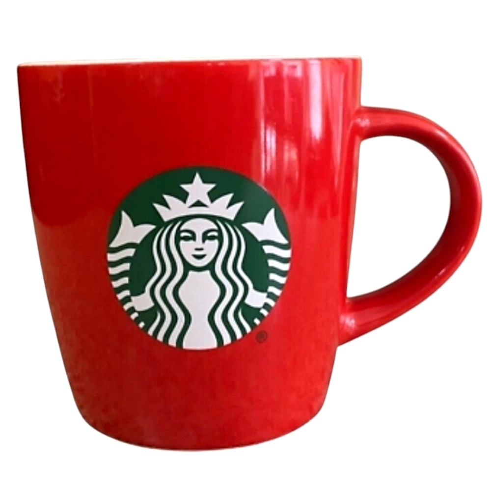 Starbucks Ceramic 2021 Holiday 11oz. Red Green Siren Logo Coffee Cup Mug